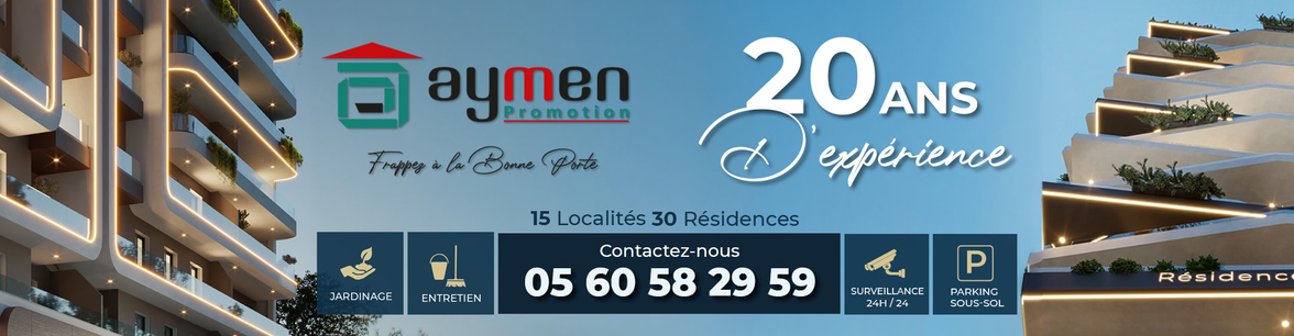 Slide Listing -  Aymen Promotion Immobilière