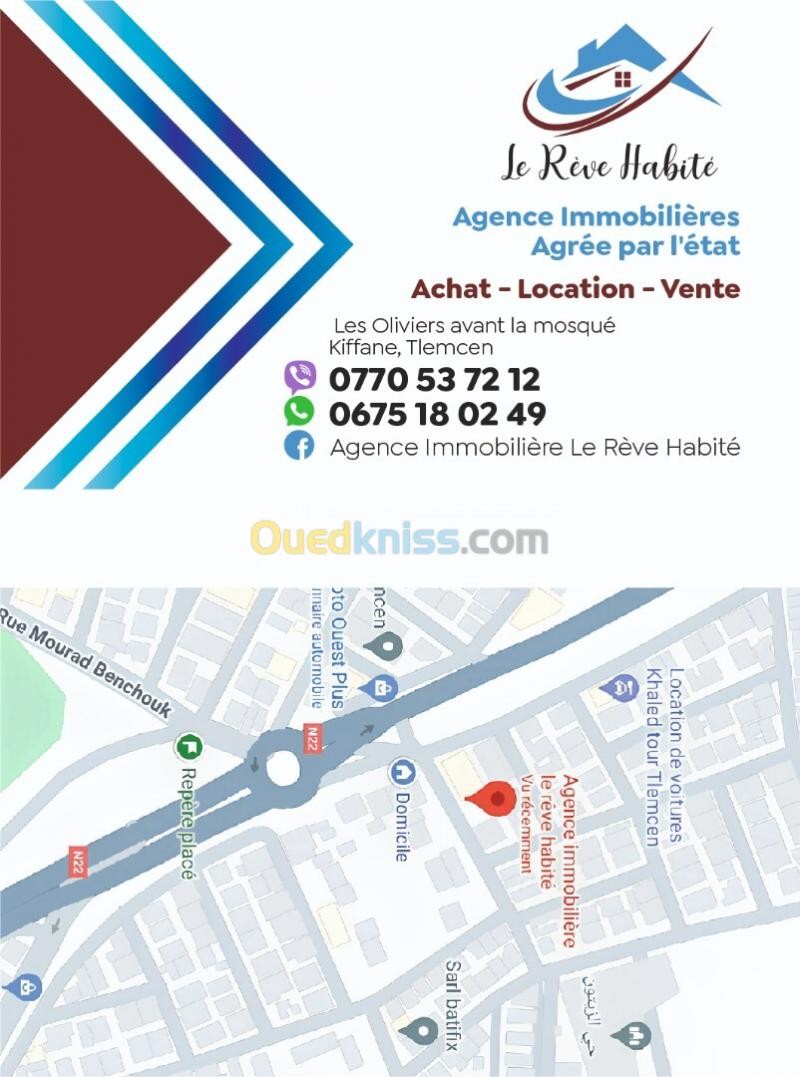 Agence immobilière le rêve habité a  Tlemcen 